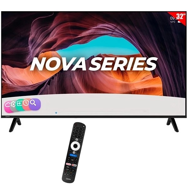 Smart TV LED 32" Quanta QTWTV32 HD Whale OS Wi-Fi Bluetooth con Conversor Digital