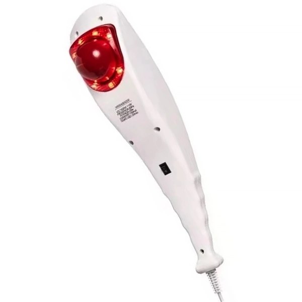Masajeador Muscular More Fitness MF-25 con 3 Cabezales 110 ~ 60 Hz - Blanco Rojo