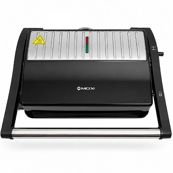 Grill Mox MO-GR850 1.000 watts Antiadherente 220V ~ 50 Hz - Negro Plata