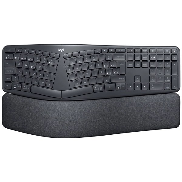 Teclado Inalámbrico Logitech Ergo K860 Business Español con Bluetooth - Negro