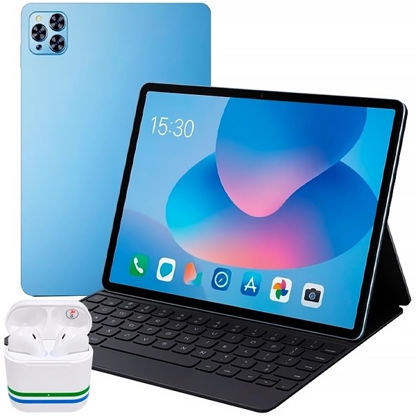 Tablet MOX MO-TP1082 Dual SIM 512GB 8GB RAM de 10.1" 13MP 8MP - Azul + Teclado Portugués + Funda