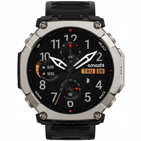 Reloj Amazfit T-Rex Ultra 2 A2550 51 mm con GPS Bluetooth - Black Magma (Anatel)