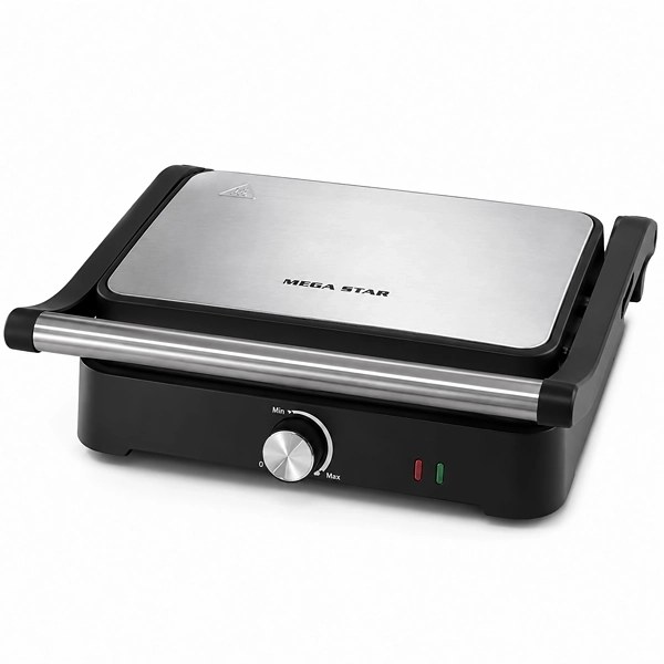 Mixtera y Grill Megastar TGX064 1.500 watts 220 - 240V ~ 50 60Hz - Plata Negro