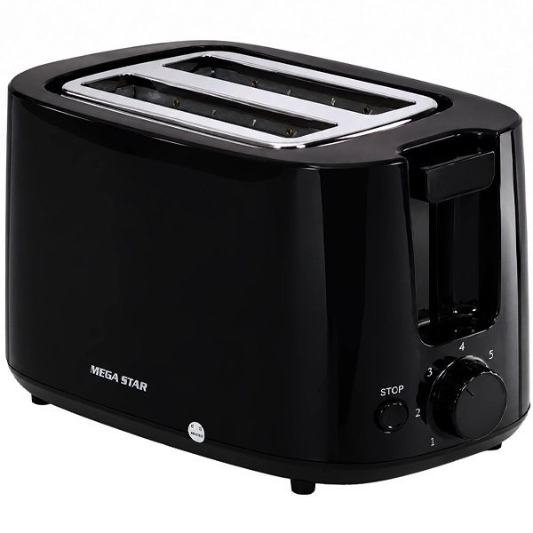 Tostadora Megastar TS022 650 watts 7 Temperaturas 220 - 240V ~ 50 60Hz - Negro