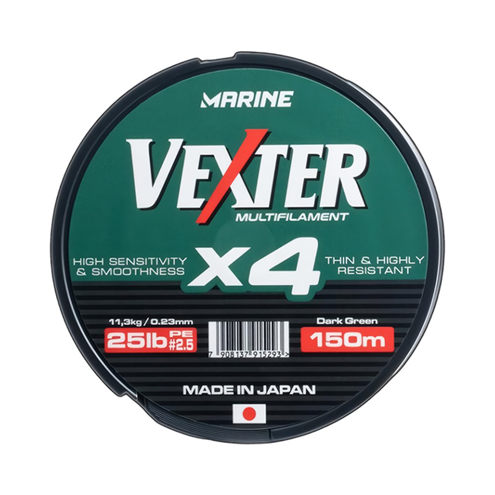 Hilo De Pesca Marine Vexter 13.6 Kg 0.25 Mm 300 M Verde