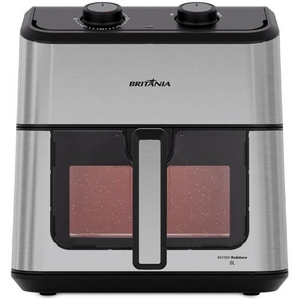 Freidora Eléctrica Britânia BAF80A 2.000 watts 8 Litros 220V ~ 50 60Hz - Negra Plata