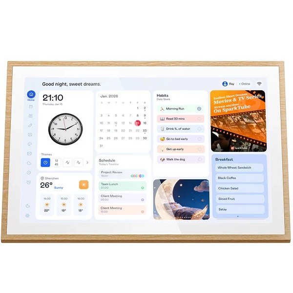 Calendario Digital de 10.1" Blackview Nest 10 Bivolt - Natural Wood