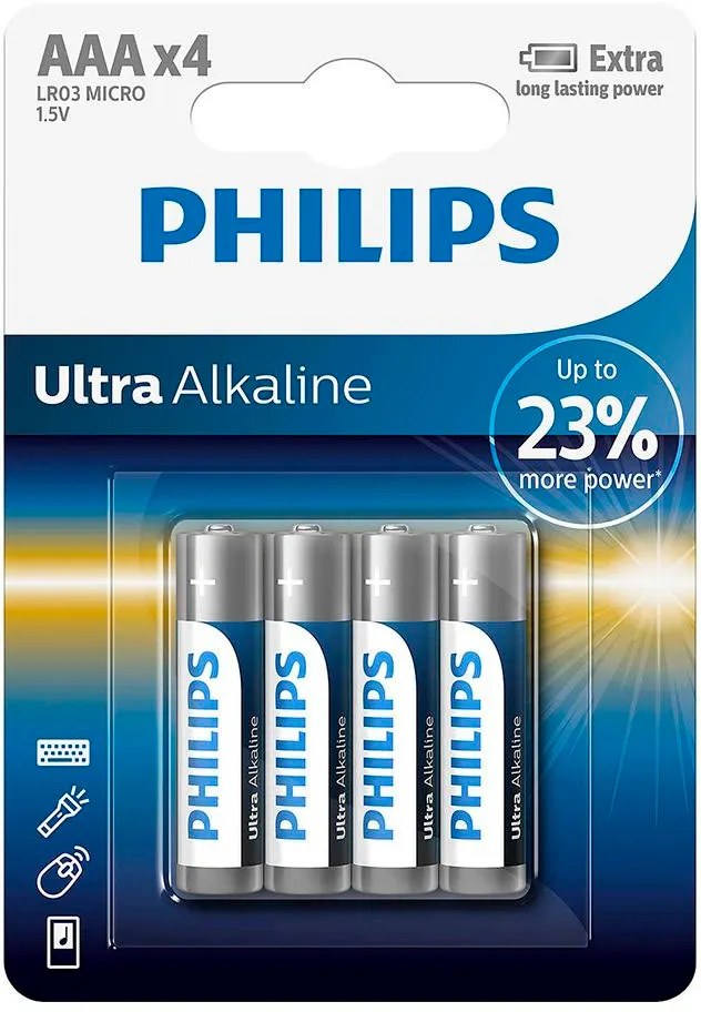 Pila AAA Philips LR03E4B/97 (4 Unidades)