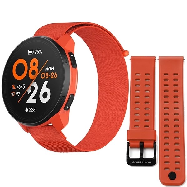 Reloj Black Shark Run BS-W2412 con GPS Bluetooth - Negro Naranja + Pulsera (Anatel)
