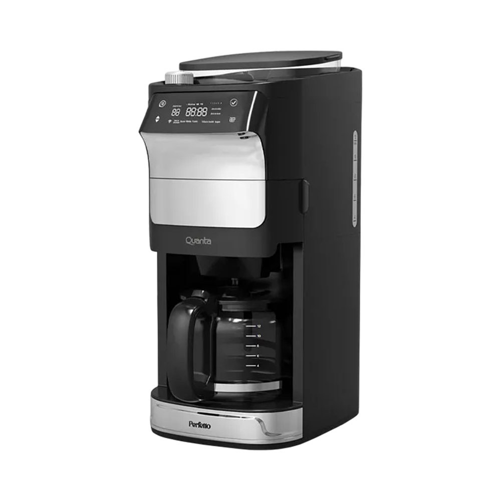 Cafetera Automática Quanta Perfetto Qtcam150 Con Moledor 1050 W 220 V Negro Plata