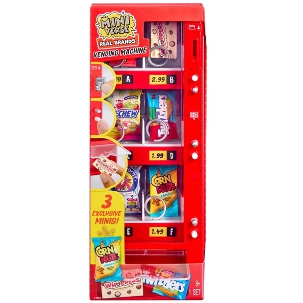 Mini Maquina Expendedora MGA's Miniverse Real Brands - Rojo