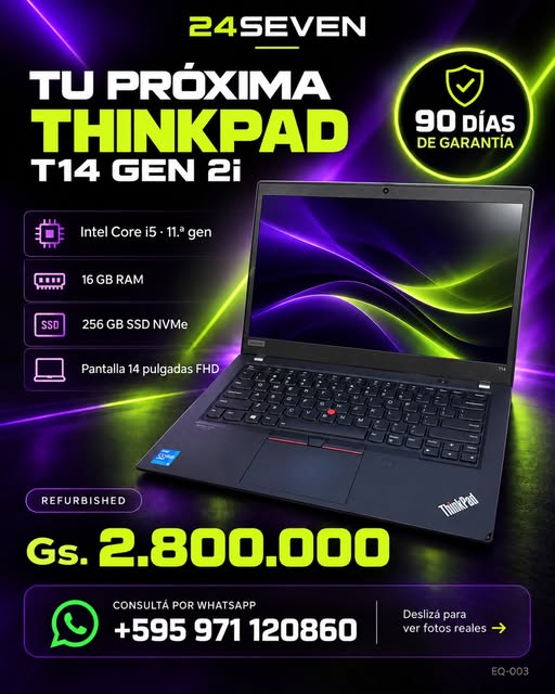 Lenovo ThinkPad T14 Gen 2i - Core i5 11a gen., 16 GB, SSD 256 GB